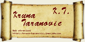 Kruna Taranović vizit kartica